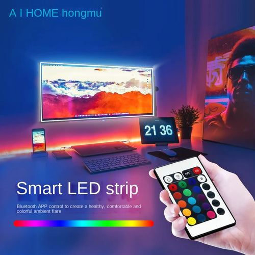 5V USB 5m Rgb Blue Smart Outdoor Waterproof IP65 SMD 5050 with 24 Keys Ir Remote Control Music Led Strip Light
