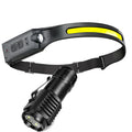 LED HeadlampRechargeable 3-modes Lighting Headlight Flashlight Built in Battery Running Light for Outdoor Camping Emergency Lamp